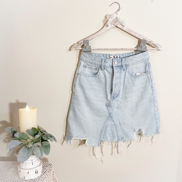 NWT Free People Going Rogue Denim Mini Skirt - Picture 1 of 12